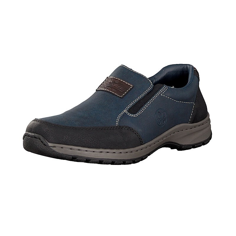 Slip On Panske - Rieker 03359-00 Modre Topánky